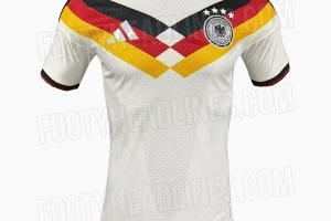 4次夺冠！德国26年世界杯主场球衣谍照：印有4个世界杯夺冠年份