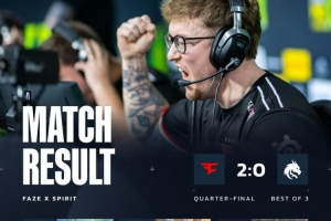 银河战舰再度轰鸣！Spirit枪法&战术被完爆 遭FaZe横扫淘汰