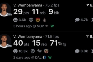 失误控制完美！文班前两场合计砍下69分26篮板12盖帽 零失误