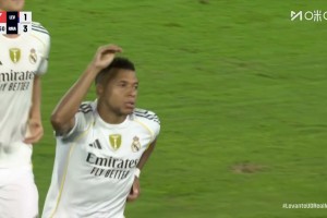 皇马3-1领先莱万特！姆巴佩造点，亲自主罚勺子点球打进