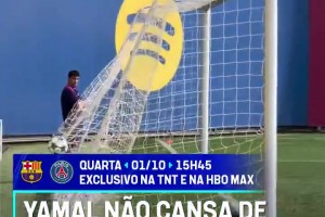 训练场上盯防亚马尔都是一场噩梦，这小子脚下太快了盯防亚马尔都