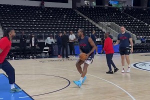 手感火热！莱昂纳德赛前热身连续飚中远投！