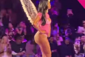 休赛期业务！WNBA中锋安洁-里斯登上维密内衣秀