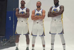 家有三老！勇士官方晒巴特勒、库里、追梦合拍定妆照视频