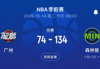 保罗险胜2分！广州不敌二阵森林狼惨负对手60分